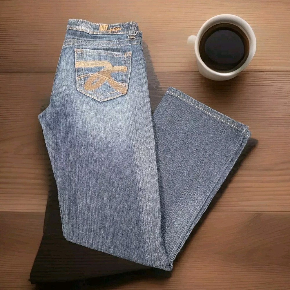 KUT from the Kloth Jeans Women's size‎ 6 Distressed Embroidered Denim